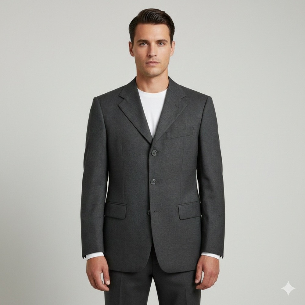 Brooks Brothers‎ 346 Men's Charcoal Gray Three Button Blazer Size 37 Short